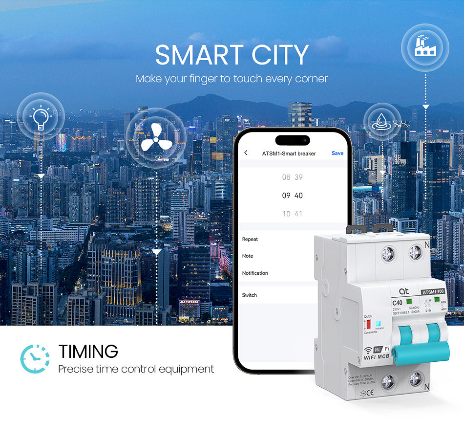 smart circuit breaker with timer