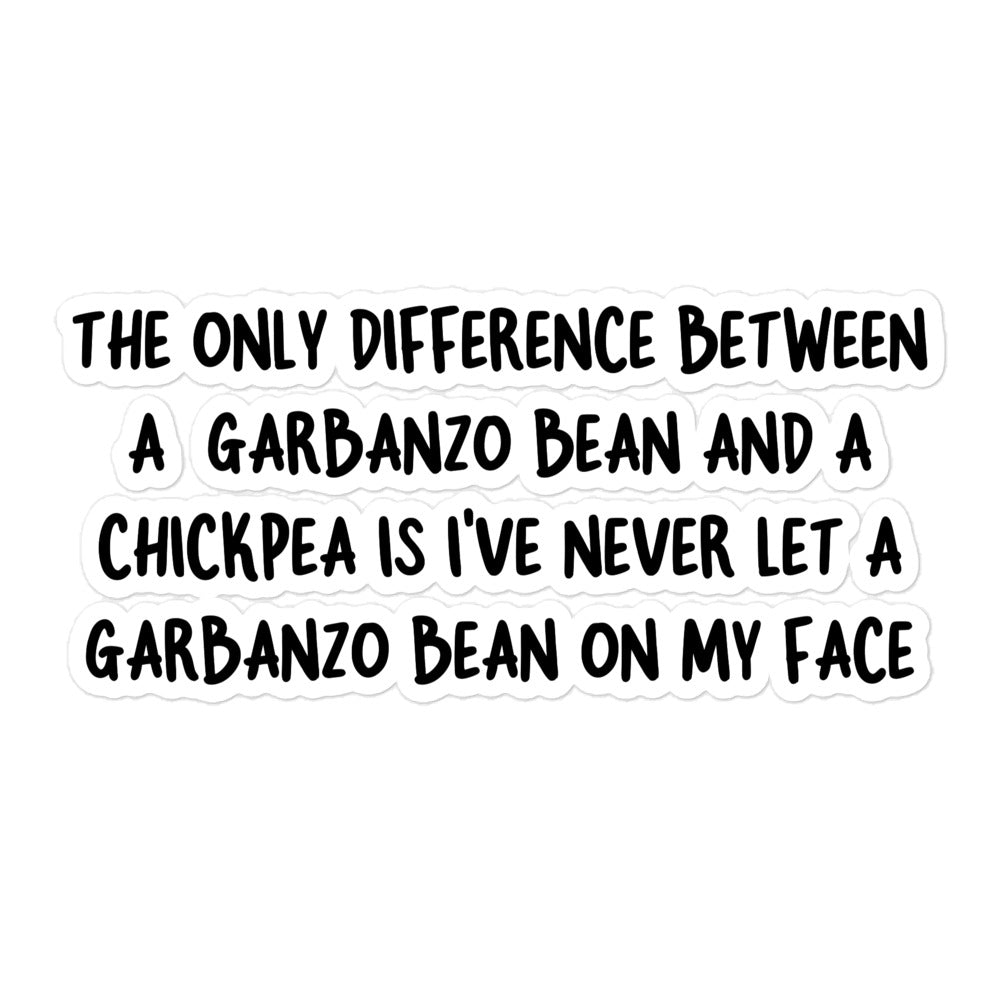 The Difference Between a Garbanzo Bean and a Chickpea sticker Got Funny?