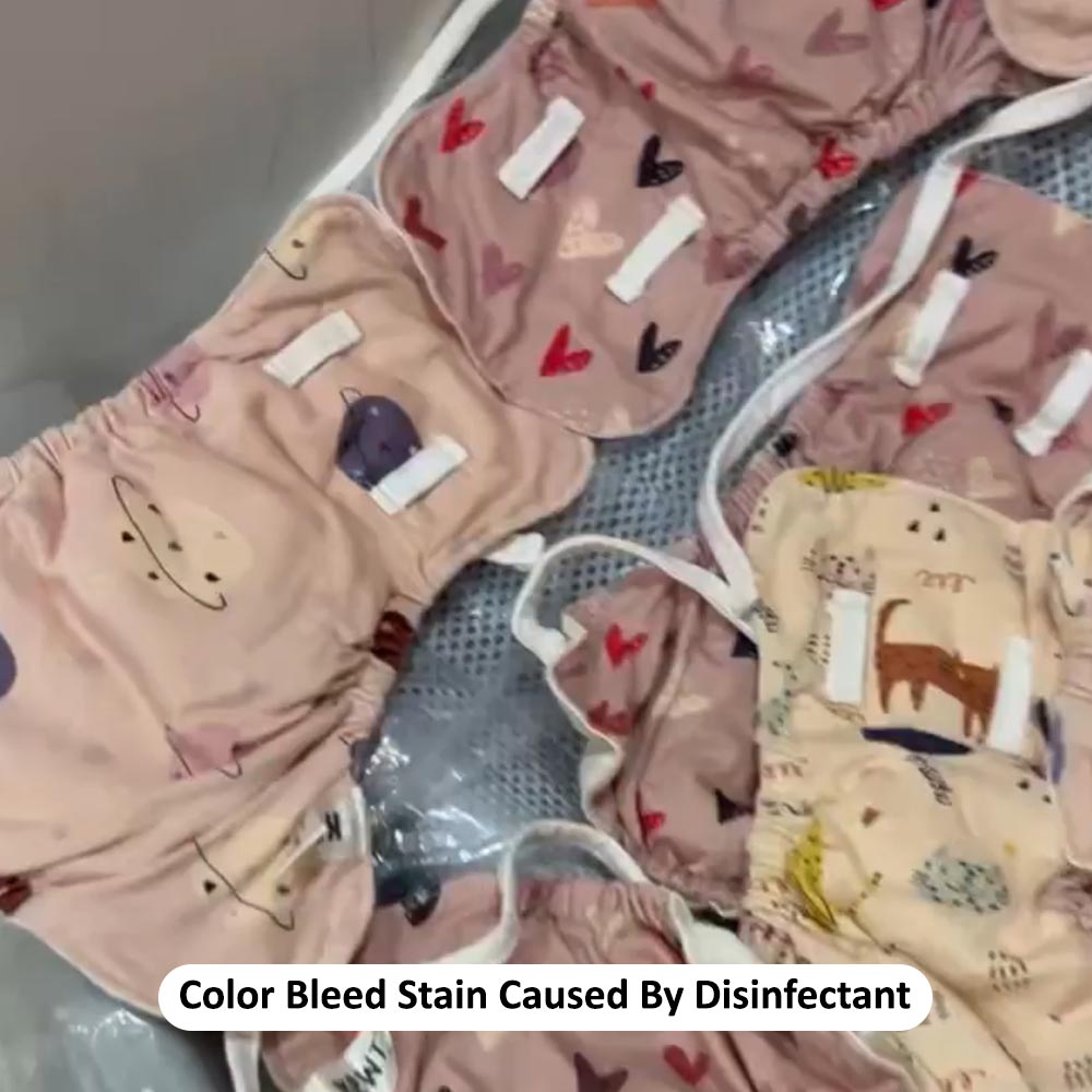 Color Bleed Stain in Cloth Diapers
