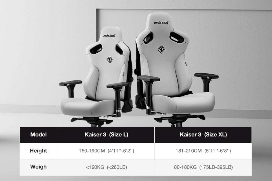 size of the gaming chair