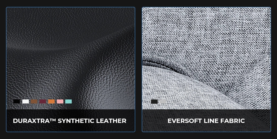 duraXtra™ synthetic leather and EverSoft line fabric
