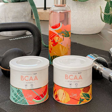 BCAA Pêche limonade et BCAA pastèque TSE Nutrition