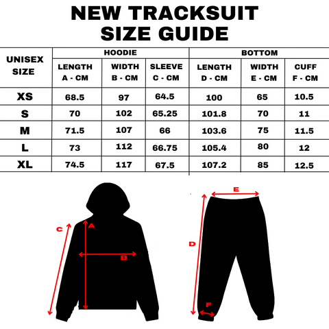 Bando Baby Tracksuit Size Guide