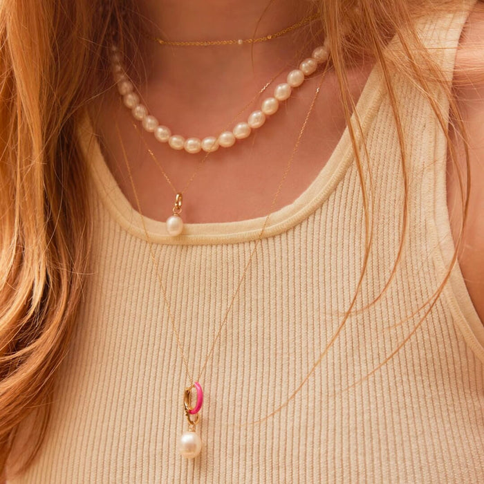 Fresh Water Pearl Lariat Necklace * Gold Filled or Sterling Silver * B –  ByCila, Inc