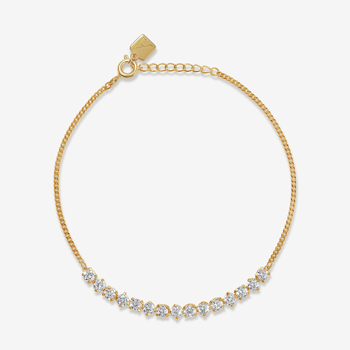Gold Dane Crystal Bracelet | Adornmonde