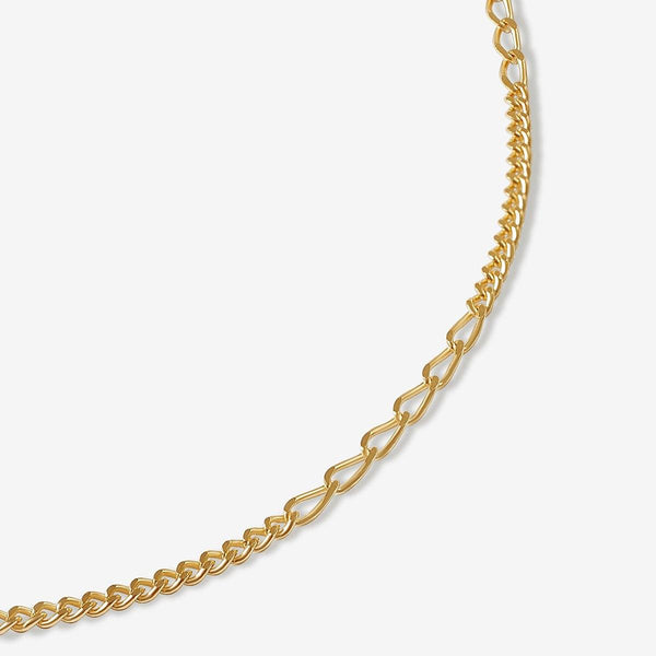 Solid 14K Gold Genesis Ornate Curb Chain Necklace | Fine Jewelry