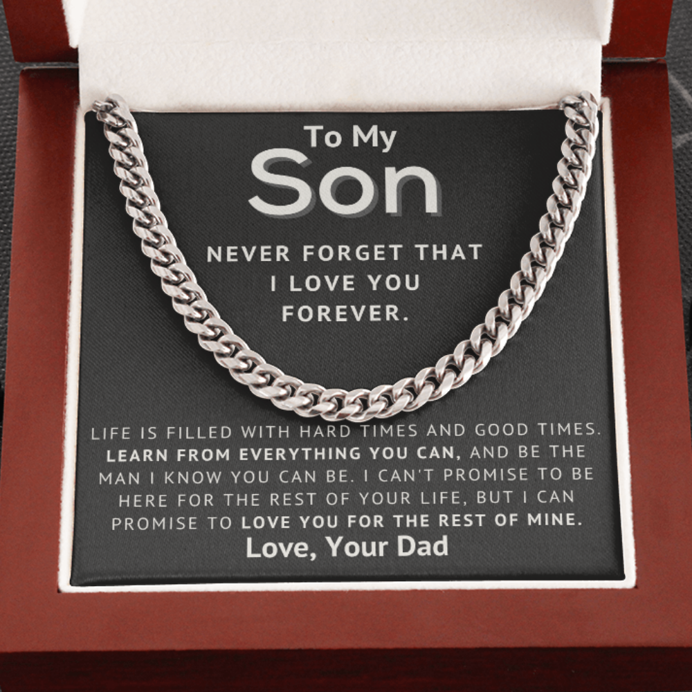 To My Son - Learn From Everything - Cuban Link Chain – Castle Bliss