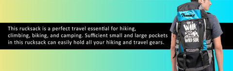 Trekking and Hiking Travel Bag with Shoe Compartment Rucksack