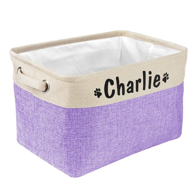 personalized dog toy storage