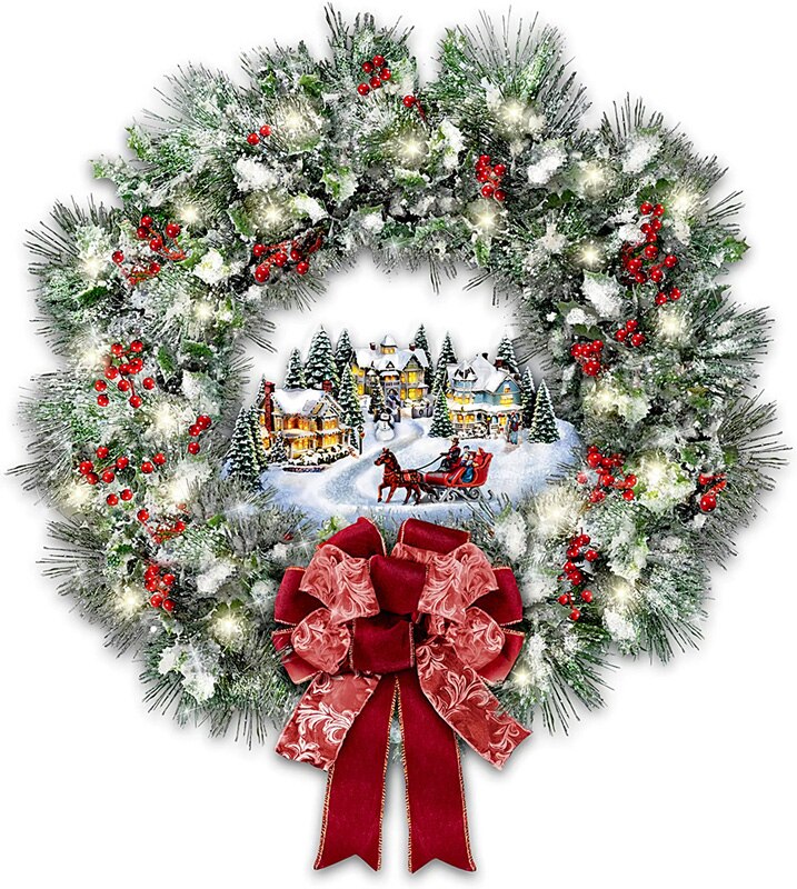 Christmas Decorations Xmas Tree Rotating Sculpture Train Decorations Paste Window Stickers New Year Christmas Winter Home Decor