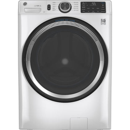 GE 32 in. 4.8 cu. ft. White Front Load Washing Machine with OdorBlock UltraFresh Vent System and Sanitize - GFW550SSNWW