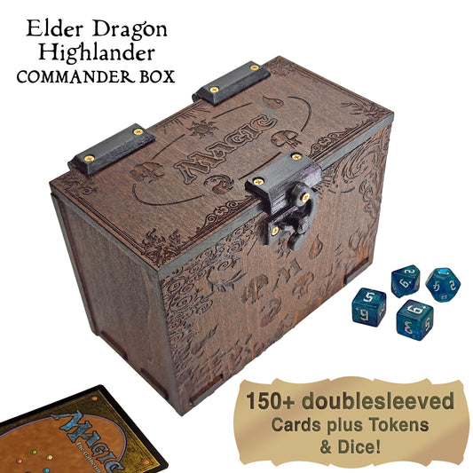 Card Deck Box for MTG Commander Deck, Double Deck Box with Dice