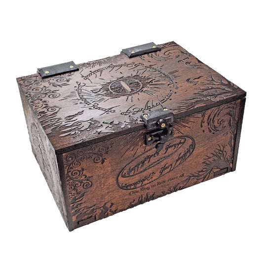 Wooden Trunk , Treasure Chest , Wood Keepsake Box -  Finland