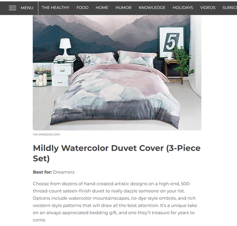 MILDLY Watercolor Duvet Cover Is Recommended By RD.COM
