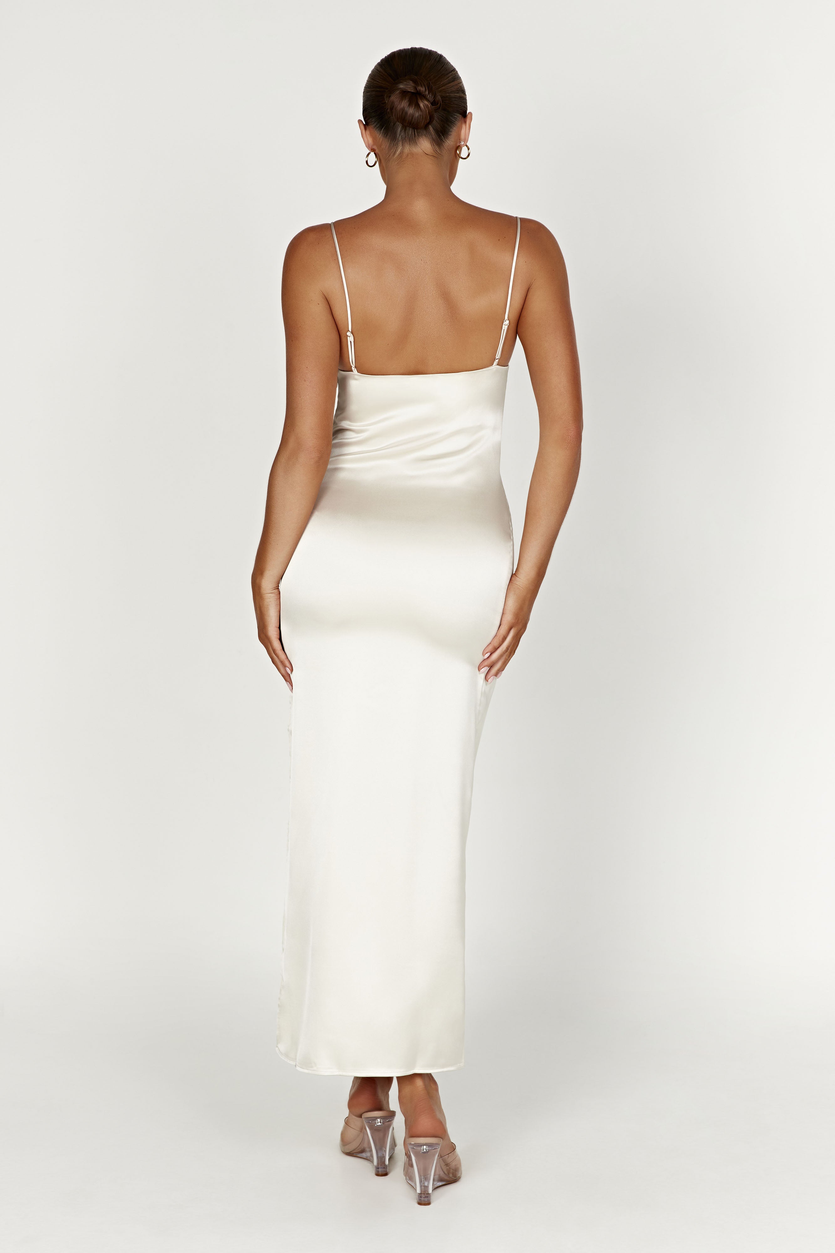 Jacinda Satin Slip Maxi Dress – Ivory