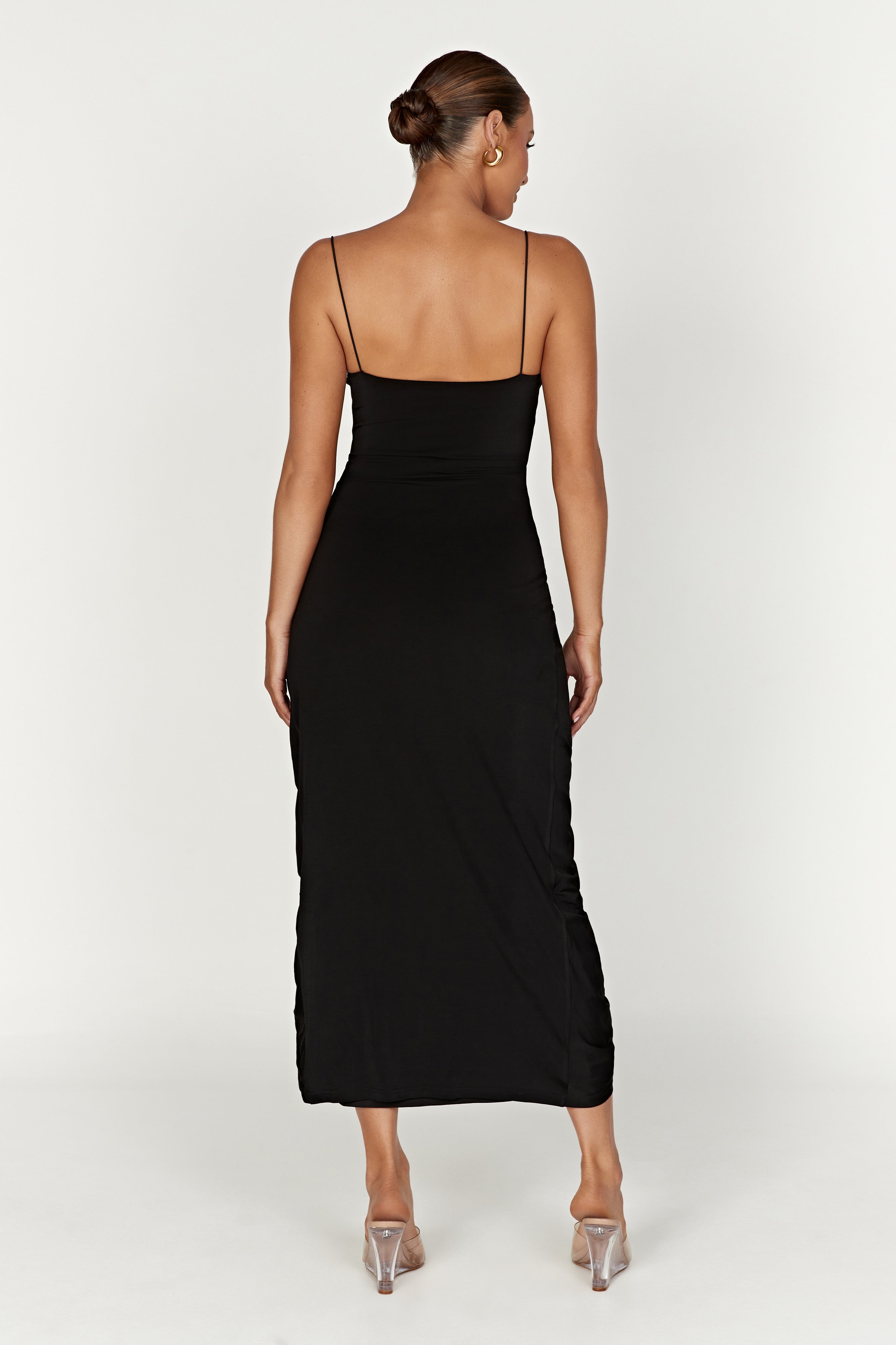 Nevaeh Rose Midi Dress – Black