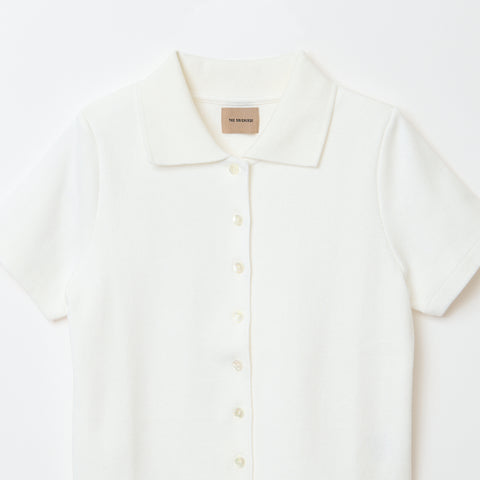 シシクイ POLO SHIRT / WHITE Mサイズ ポロシャツ-