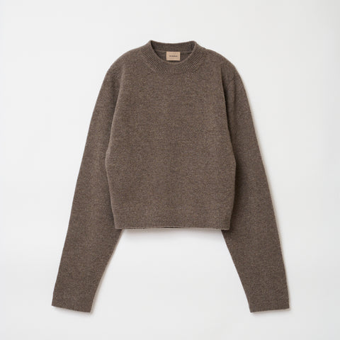 THE SHISHIKUI HIGH NECK KNIT /DARK BROWN-