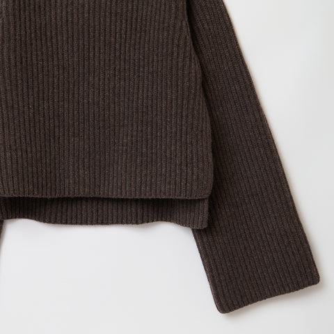 選べる２個セット THE SHISHIKUI HIGH NECK KNIT /DARK BROWN