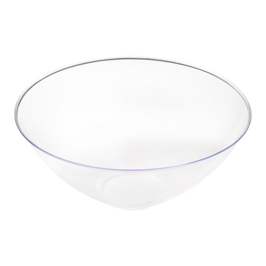 36 Oz. Disposable Plastic White Diamond Party Noodle Soup Bowls