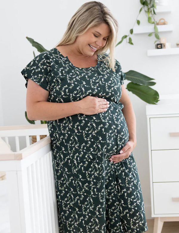 Davy Ultra Soft Maternity & Nursing Pajamas in Black – Milk & Baby