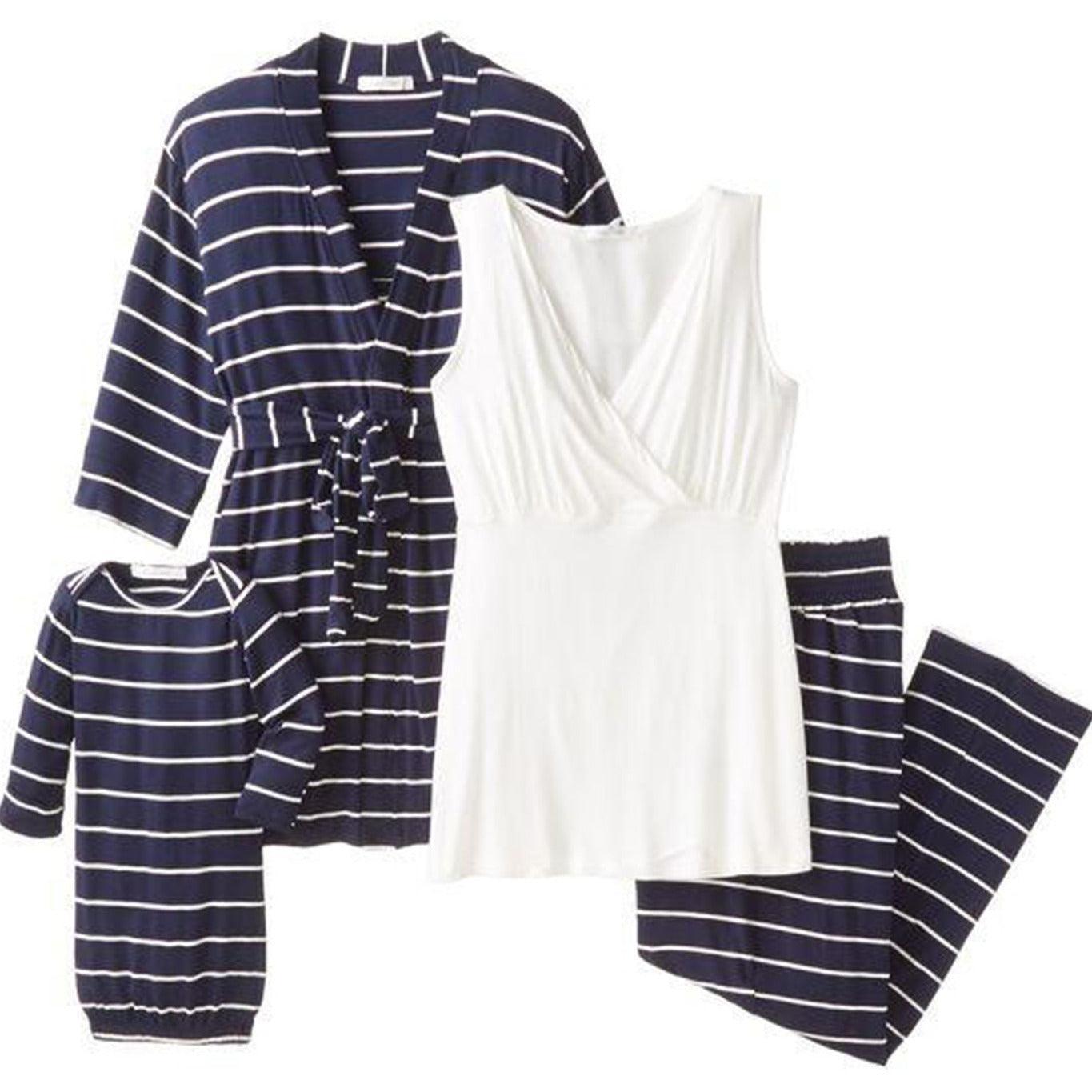 Davy Maternity & Nursing Pajama Set | Slate Blue