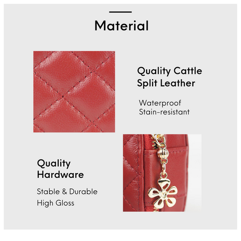 Classic Quilted Mini Sheepskin Purse Bags Material
