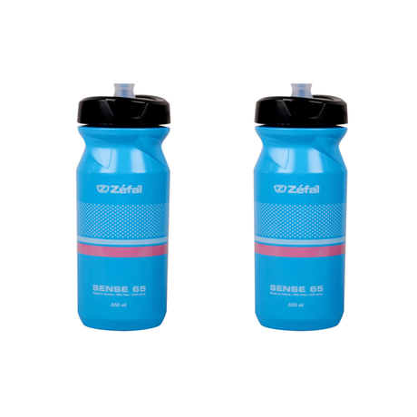 2-Pack Zefal Magnum 33oz 975ml Clear Bike Water Bottles BPA Free Dishwasher  Safe