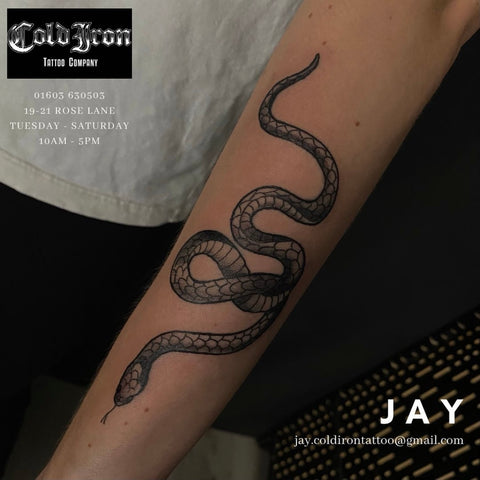 Jay Tattooist at Cold Iron Norwich