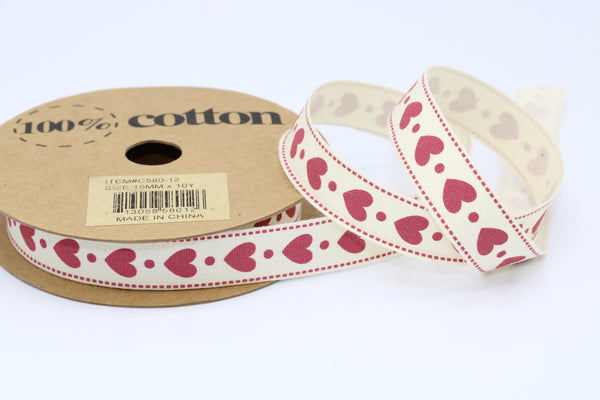 Love Ribbon,1.5”,Valentines Day Ribbon, Red, White, Silver Foil letter –  Brooklyn Ribbons