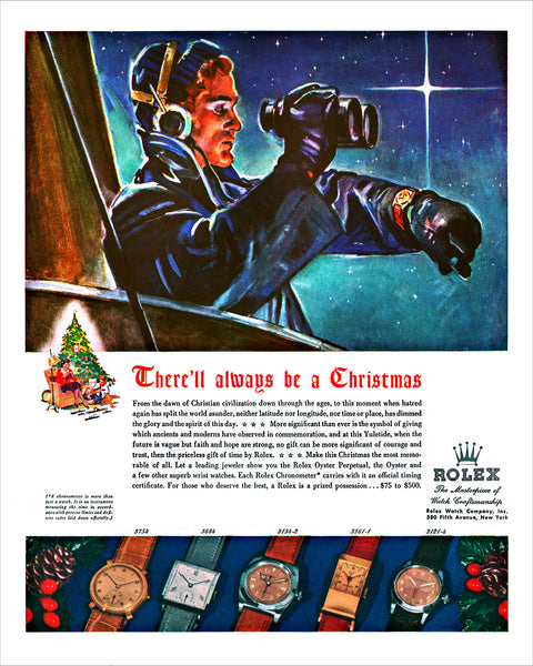 Rolex Christmas advertisement, World War II - 1942