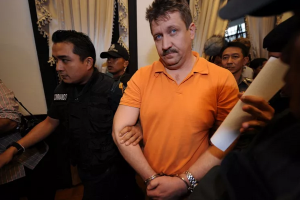 Russian arms dealer Viktor Bout wearing a Breitling B-1 after his arrest in Thailand in a 2008 sting operation by the Drug Enforcement Administration