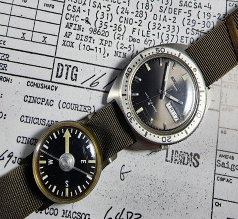 1960’s Seiko 6106-8100 W.C.C. compass