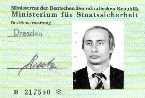 Stasi ID card used by then-KGB officer Vladimir Putin