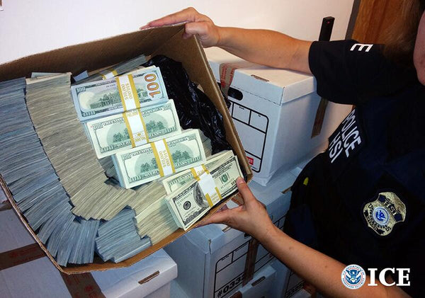 Seized ICE Money a million dollars