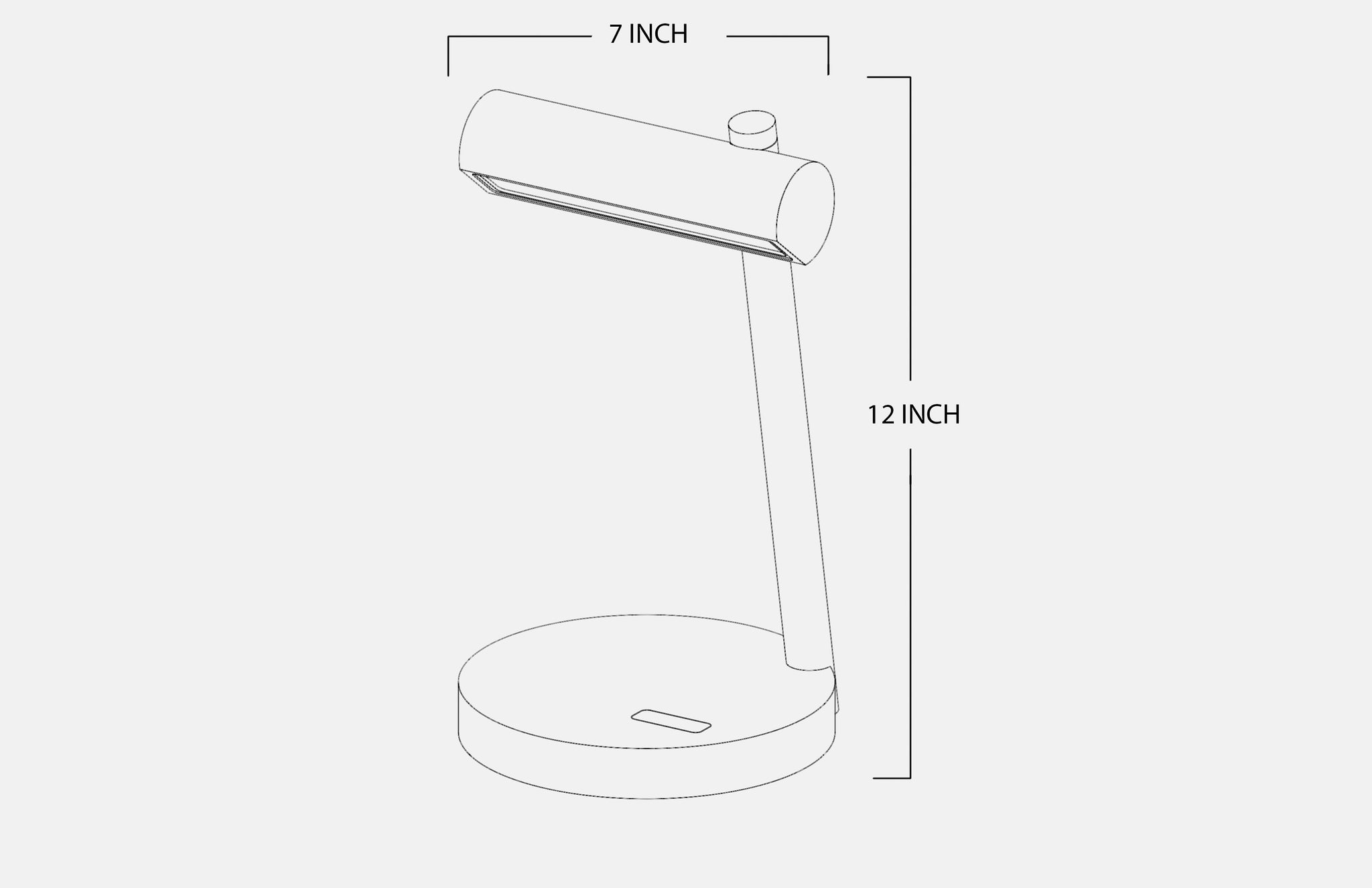 Touch n Go Table Lamp Dimensions 7 inch by 12 inch