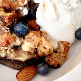 Apple Crisp with whipped cream, Paleo style