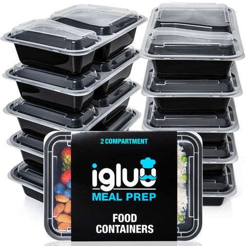 Igluu 2 Compartment Meal Prep Containers