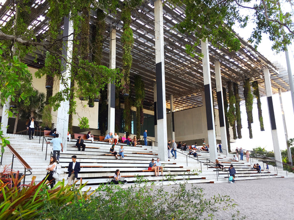 Stairs at PAMM and terrace overlooking Biscayne Bay