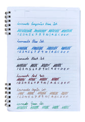 Leonrado Ink Writing Samples on Nakabayashi Book