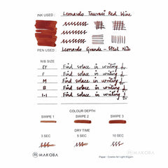 Leonardo Wine Red Fountain Pen Ink
