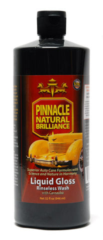 Pinnacle Liquid Gloss Rinseless Wash with Carnauba 32 oz