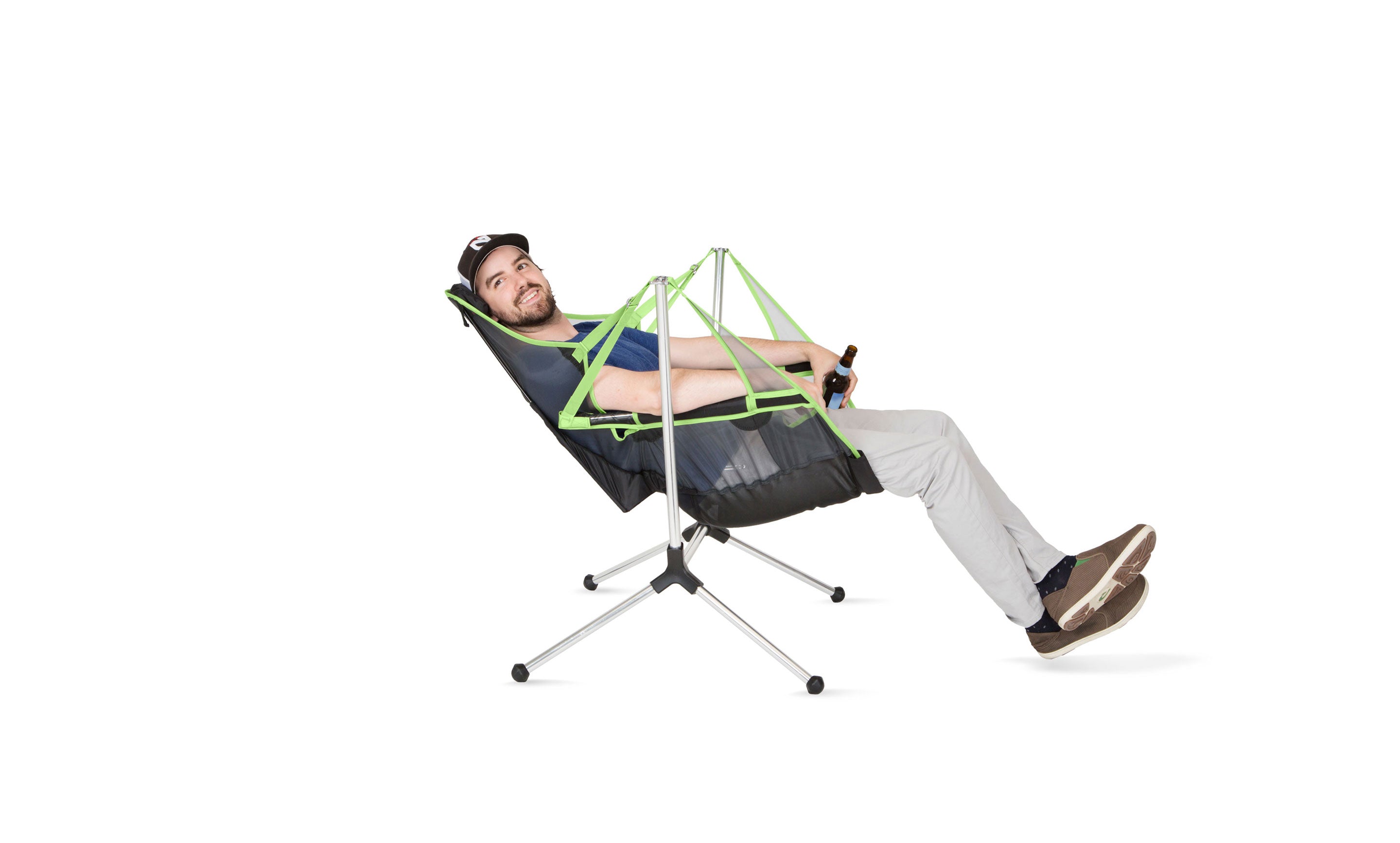 The Stargaze™ Recliner is a suspended engineered chair that allows
