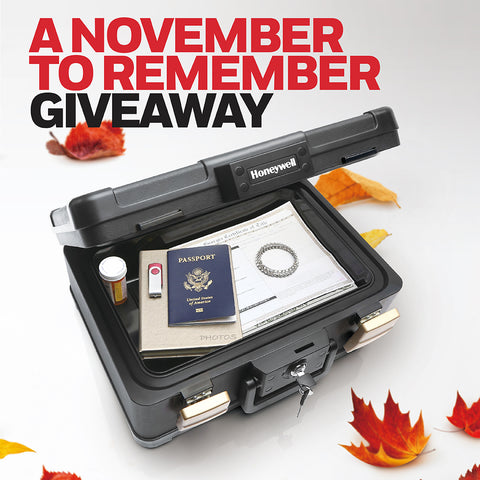 November to Remember Giveaway Honeywell 1103 Fire and Water Chest