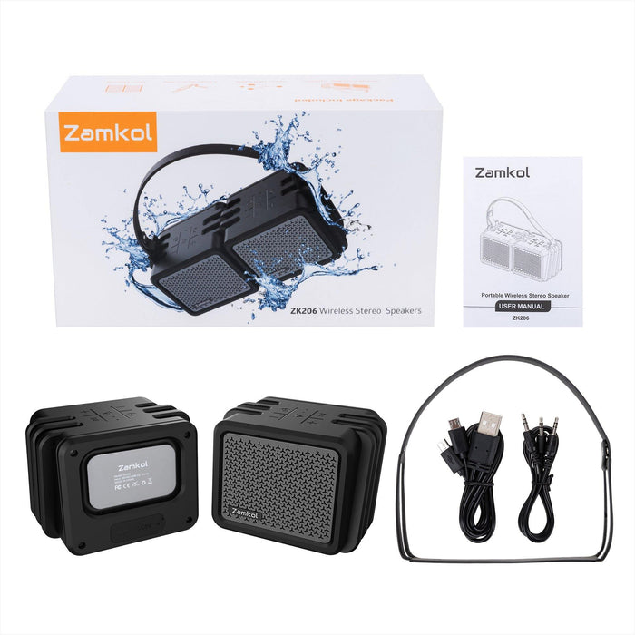 ZK206 Bluetooth Speakers, Two Pack - Zamkol — zamkolstore