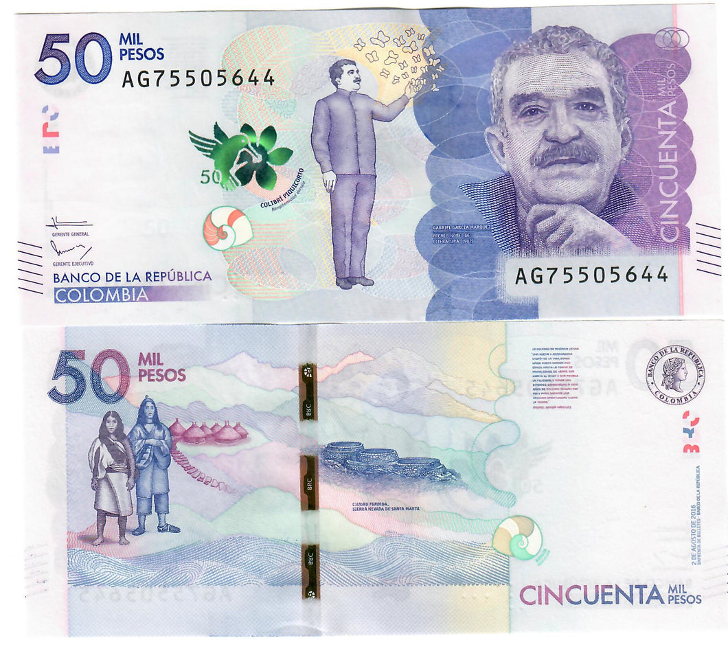Colombia 50000 Pesos 2016 UNC
