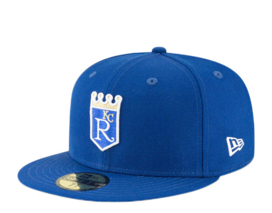 Hat Club Exclusive Kansas City Royals 1971 Logo Light Blue Royal 59Fifty  Fitted Hat by MLB x New Era