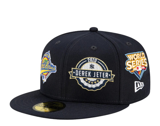 New York Yankees Derek Jeter Patch Script Logo 59FIFTY Fitted Hat 7 7/8