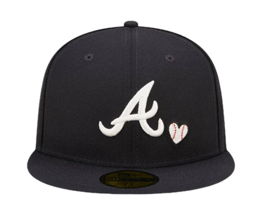 Atlanta Braves New Era Team Logo 59FIFTY Fitted Hat - Black