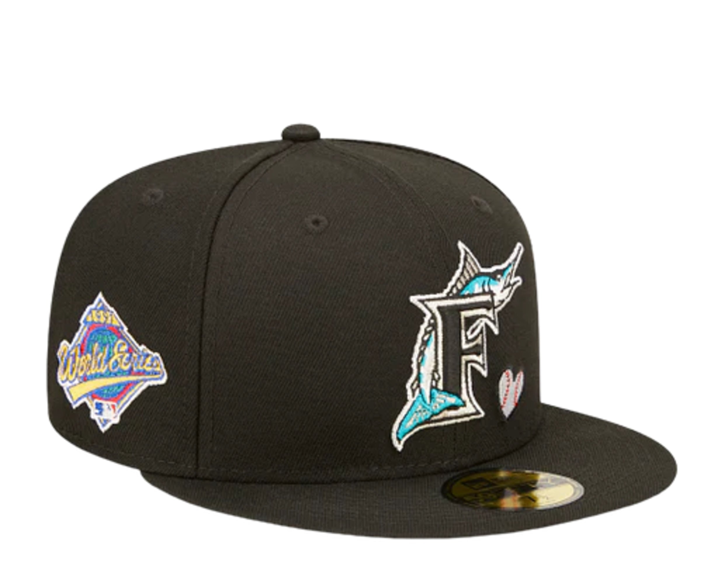 New Era 59Fifty MLB Florida Marlins Side Patch Bloom Fitted Hat